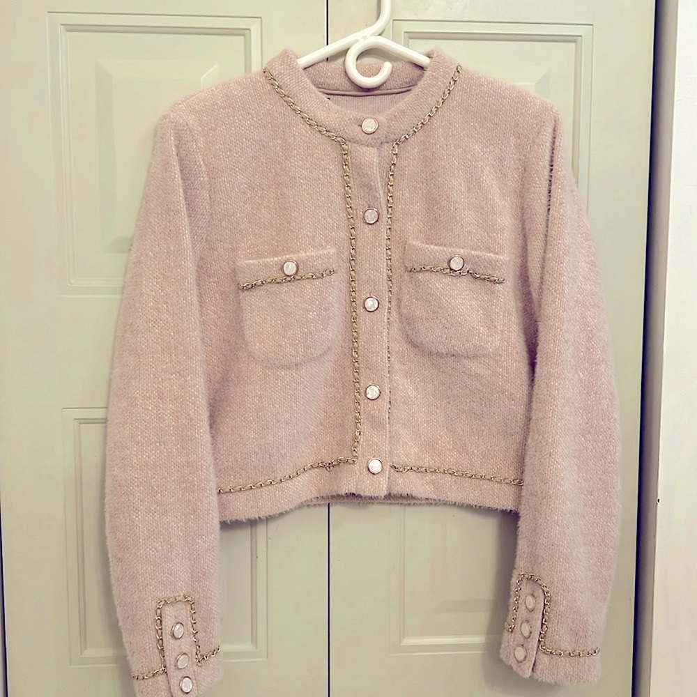 Endless Rose Blush Tweed Blazer